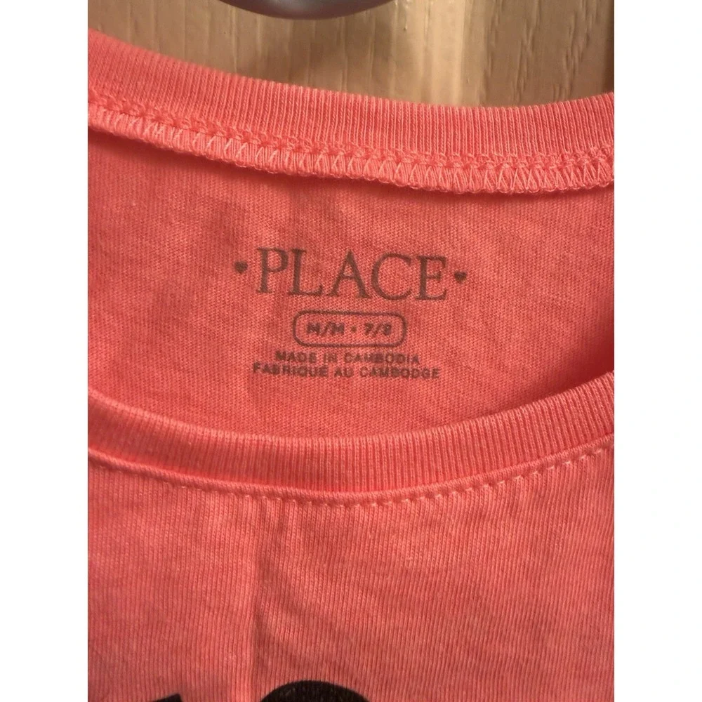 Childrens Place‎ Awesome Sister pink heart t shirt Girls Size Medium 7/8 NWT